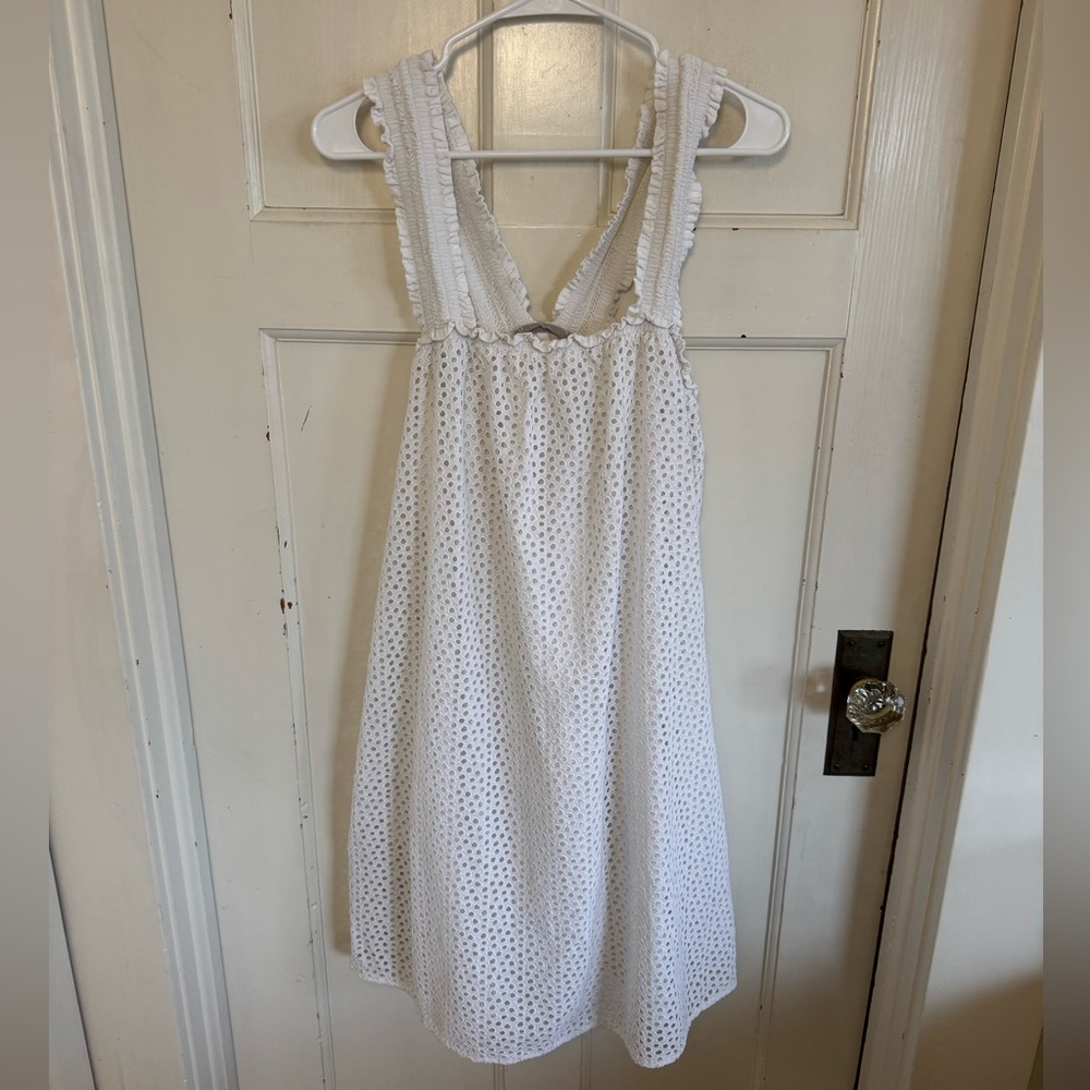 Everlane white eyelet‎ midi dress size small